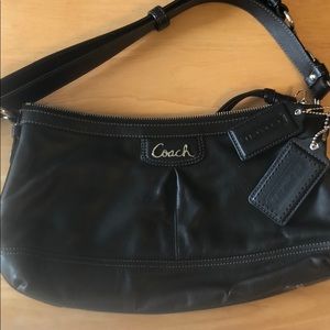 Black leather Coach bag